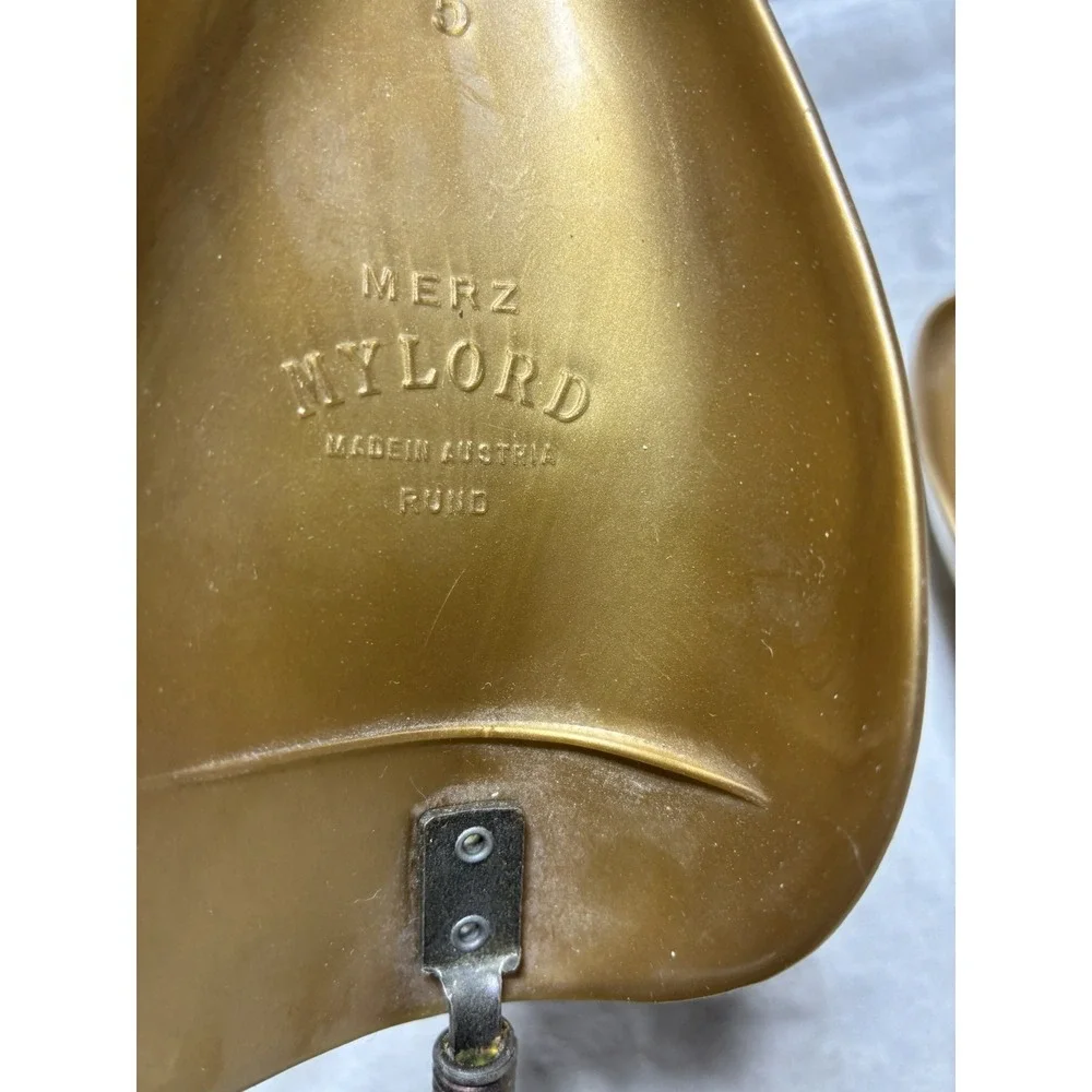 Merz Mylord Shoe Boot Trees Gold Plastic Wire Adjustable Made In Austria Vintage